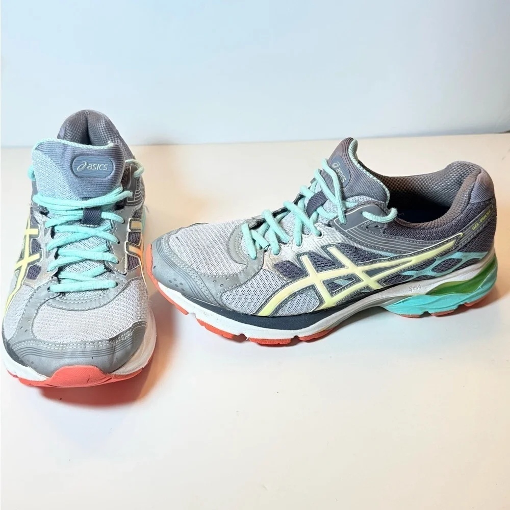 ASICS Women's Running Shoes - Gray and Mint 8.5